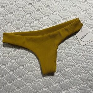 KULANIS KINIS 
Mustard V-Cut Cheeky Bikini Bottom-NWT